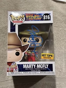 Funko Pop FIRMATO! RITORNO AL FUTURO MARTY McFLY Cowboy #816 COA AUTENTICATO - Foto 1 di 10