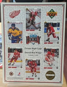 # 10126 1992 Toronto Maple Leafs vrs Detroit Red Wings 2.7.92 foglio ponte superiore - Foto 1 di 1