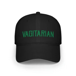 Gorra de béisbol vagitaria vegetariana parodia adulto unisex bajo perfil - Imagen 1 de 24