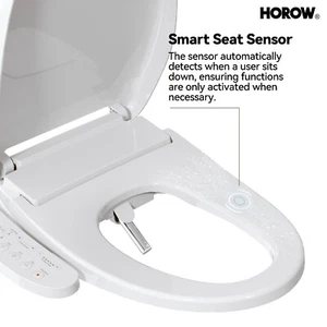HOROW Elongated Bidet Toilet Seat With Heated and Dryer Model B0403 Warm Water - Picture 1 of 19