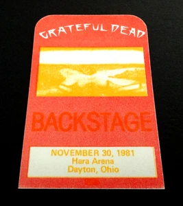 Grateful Dead Backstage Pass Ohio Dayton Hara Arena 30.11.81 30.11.1981 Dead Set - Bild 1 von 12