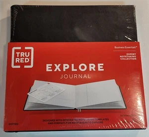 TRU RED Square Explore Journal Dotted Black TR58420 96 Sheets 192 Pgs. 8”x8” NEW - Picture 1 of 2