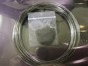 50 inches of  Silver Solder 3.7% Ag .015 Dia  Low Melt   + Flux Packet - Picture 1 of 5