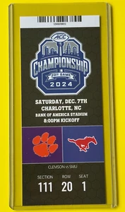 2024 ACC Football Championship 12/7 Replica Ticket stub - TCU vs CLEMSON Tigers - Picture 1 of 1