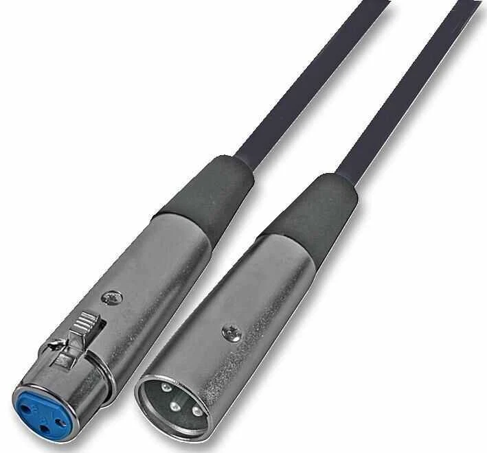 SOUNDLAB - 3 Pin XLR Male to Female Klotz Patch Lead, 1m Black - Image 1 of 1