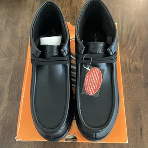 Lugz Shoes Wally Mid Leather Black Men Boots Size 10 New In Box - Picture 1 of 5