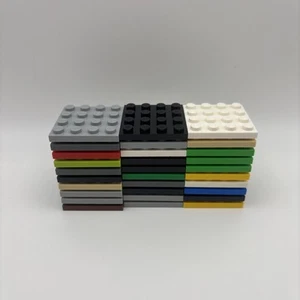 LEGO 3031 - 4x4 Muticolor Plate lot 30 Total Blue Black White Green Yellow Tan - Picture 1 of 2