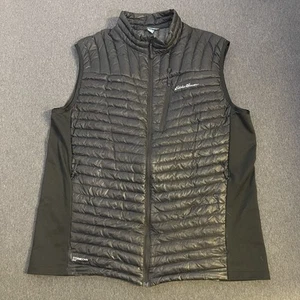 Chaleco Eddie Bauer Stormdown 800 Hombres XL Alto Negro Cremallera Completa Ganso LEER - Imagen 1 de 12