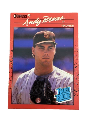 Excellent: Vintage 1990 Donruss Andy Benes San Diego Padres Rookie Card - Image 1 of 2