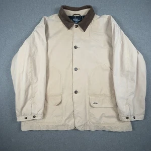 Vintage Polo Ralph Lauren Jacke Gr. 2XL beige Flanell gefüttert Barn Chore Mantel - Bild 1 von 15