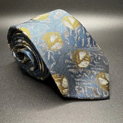 Corbata Bugle Boy Cuello Ajustado De Colección Años 80 90 Azul Plata Dorado Rara Foto 1 de 4