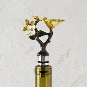 NWT MICHAEL ARAM LOVEBIRDS WINE STOPPER still in box wrapped from manufacturer - Picture 1 of 3