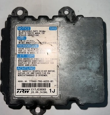 2014-2015 Honda Civic SRS Control Unit 77960-TR0-A222-M1 - Image 1 of 2