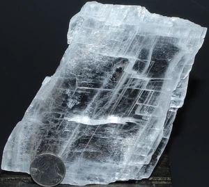 XL AAA Utah Ice Selenit Platte / 5,30" (134,62mm) / 10,90 oz (309,00gr) / 3700 - Bild 1 von 19