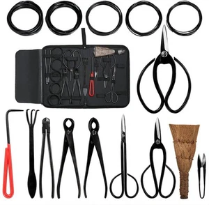 Bonsai Tool Kit 10PCS Set Carbon Steel Shear Cutter Scissor Wire Plant Argent  - Picture 1 of 8