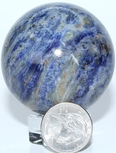 AAA Brazilian Sodalite Sphere / 2.25" (57.15mm) / 9.00 oz (255.14gr) 3807 - Picture 1 of 13