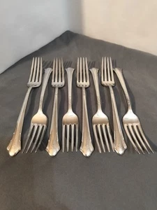 Gorham, Plate Pat. Horquillas de plata de placa 1933. Juego de 8. - Imagen 1 de 3