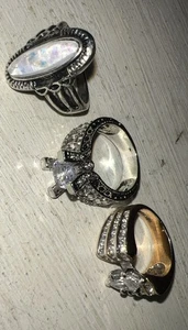 Costume jewelry a lot of three Rings - Picture 1 of 12