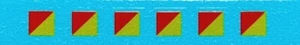 Dinky 622 Foden Supertoy Army 4mm Signs Red/Yellow Diagonal | Waterslide Decals - Picture 1 of 1