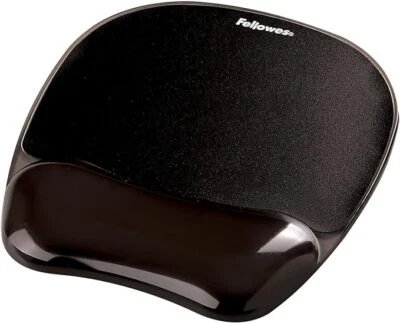 Fellowes Crystal Gel Mouse Pad And Wristrest Black 9112101 Office/Home Use - Image 1 of 4
