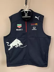 Mens Honda Red Bull Racing Zip Vest Jacket Puma F1 Team Size XXL - Picture 1 of 7