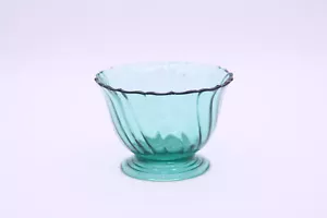 Ultramarine Swirl Sherbetschale mit niedrigem Fuß Dessertschale türkis Jeanette Swirl - Bild 1 von 8