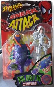 Spiderman: Sneak Attack: Bug Busters: Silver Sable, Never Opened, Toy Biz, 1998