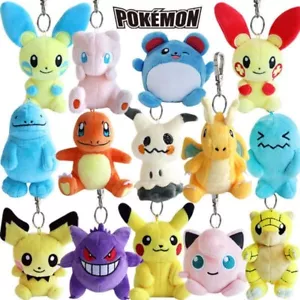 Pokemon Dragonite Gengar Mew Pichu Sandspitzmaus Plüsch Schlüsselanhänger weiche Puppe 3 Zoll (8 cm) - Bild 1 von 89
