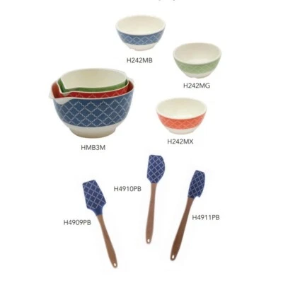 Juego de tazones para mezclar y preparar TableCraft Farmhouse Collection 9 piezas con espátulas a juego Foto 1 de 4