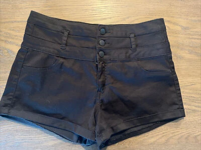 Pantalones cortos negros de cintura alta Refuge talla 10 Foto 1 de 4