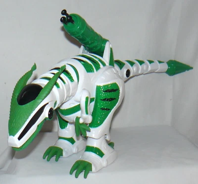 Intelleisaur Smart Robot 23" Dinosaur No Remote Green & White - Image 1 of 4