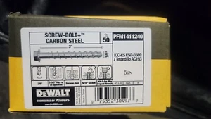DEWALT PFM1411240 Vite in calcestruzzo - Confezione da 50 Scatola nuova non aperta - Foto 1 di 3