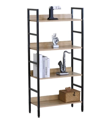 4 Tier Ladder Shelf Bookcase Wide Living Room Display Storage Shelving Unit - Image 1 of 4