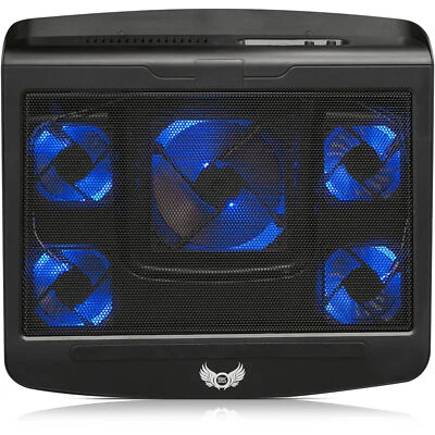 NOTEBOOK LAPTOP KÜHLER COOLER STÄNDER | 5 x LED LÜFTER | Für 10" - 17" ZOLL - Bild 1 von 4