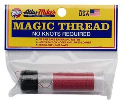 Atlas Mike's 66036 Magic Thread With Dispenser 100 Feet Red Fishing Saver - Image 1 of 4