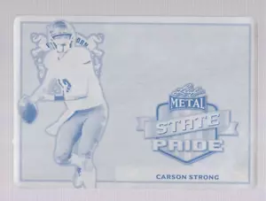CARSON STRONG 2022 LEAF DRAFT PRINTING PLATE RC 1/1 **NEVADA WOLFPACK** - Picture 1 of 2