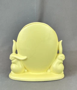 Royal Haeger Art Deco 75th Anniversary Yellow Double Rabbit 7" Vase c. 1946 - Picture 1 of 16