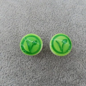 VEGAN SYMBOL Shoe Charms for Clogs Handmade Green Leaf Animal Lover Accessories - Picture 1 of 8