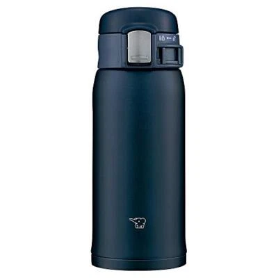 ZOJIRUSHI Water Bottle One-Touch Open Stainless Steel Mug 360ml Navy SM-SF36-AD Foto 1 de 4