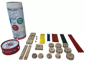 Schylling MKT Super Makit Classic Wood Construction Toy, 50 Pieces - Picture 1 of 5