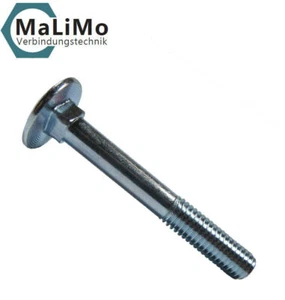 DIN 603 Flachrundschrauben mit Muttern galv. verzinkt Schlossschrauben M5 - M12 - Bild 1 von 81