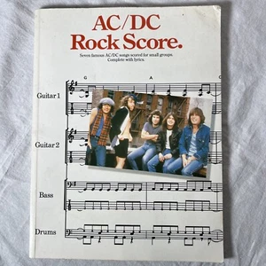 ACDC Rock Score - Music Book - Seven Famous AC/DC Songs Scored for Small Groups - Picture 1 of 9