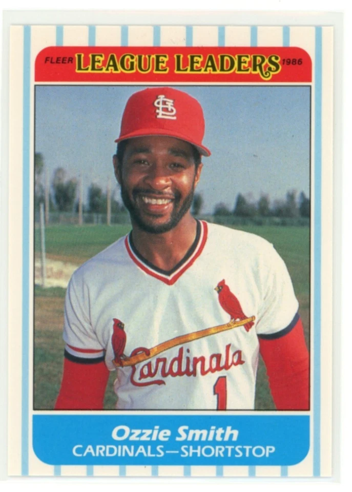 OZZIE SMITH 1986 Fleer League Leaders #42 - Image 1 of 2