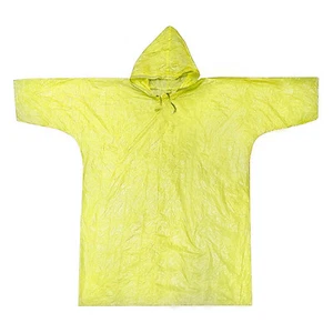 ASR Outdoor Emergency Poncho Yellow Polyethylene Rain Gear Camping One Size - Picture 1 of 4