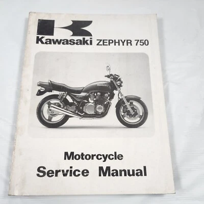Libro manual de reparación de servicio Kawasaki 1991 ZR750 Zephyr 750 original de fábrica Foto 1 de 4