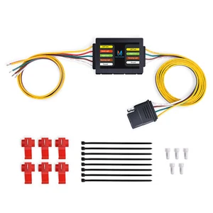 Kit de arnés de cableado de 4 pines convertidor de luz trasera de remolque de 3 a 2 cables 12 V - Imagen 1 de 24