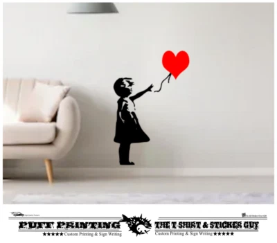 Banksy Wall Stickers graffiti Art Large Vinyl  Craft 5 Sizes Boys /Girls House - Image 1 of 4