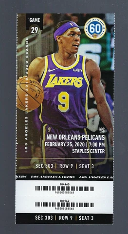 ZION WILLIAMSON vs LEBRON JAMES FIRST TIME - 2020 NBA LAKERS FULL TICKET FEB 25 Cover