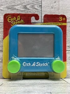 Ohio Art Pocket Etch A Sketch Drawing Toy 2012 Teal With Neon Green Knobs - NEW! - Picture 1 of 8