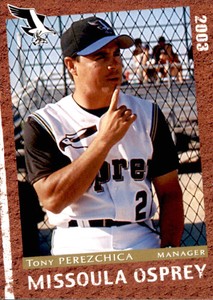 2003 Missoula Osprey Grandstand #27 Tony Perezchica La Quinta California CA Card